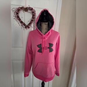 Under Armour Large Pink Hoodie with Logo